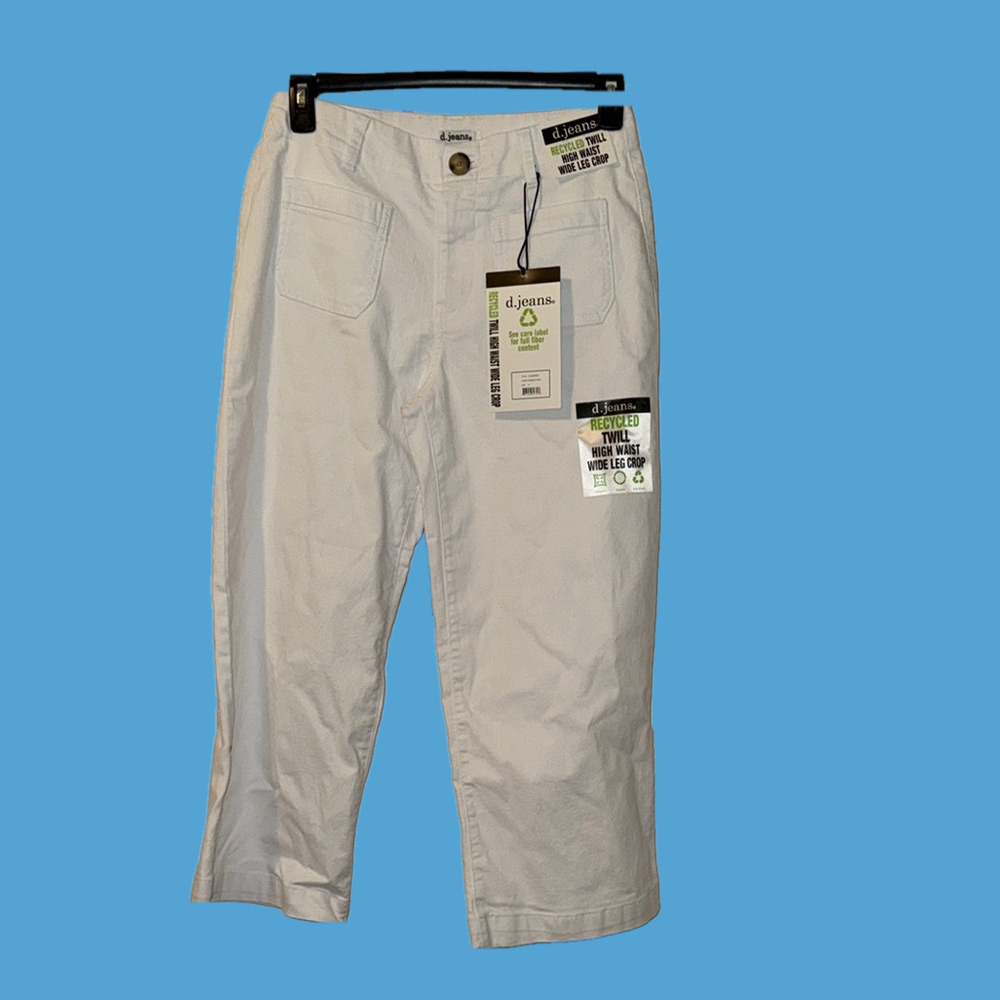Nwt D. Jeans White wide leg Cropped Pants